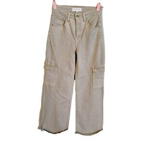 Risen Women's Y2K‎ High Rise Denim Cargo Jeans 5/27 Wide Leg